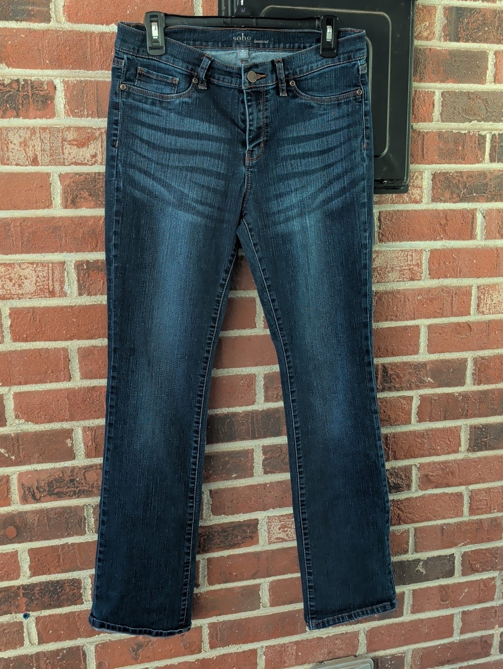 New York & Company Soho Dark Indigo Mid Rise Bootcut Stretch Jeans Size 10